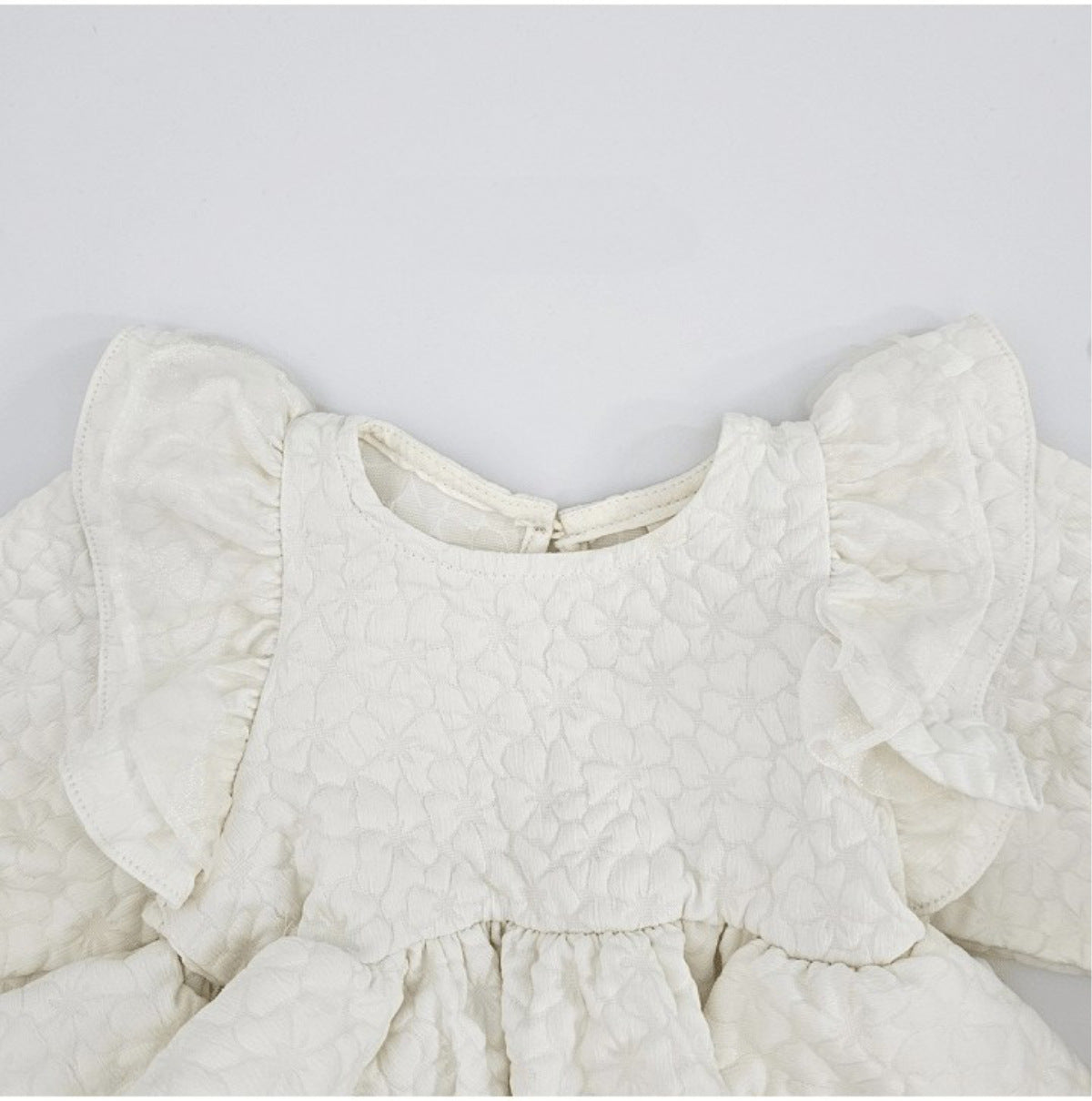 MyKids-USA® Autumn Flutter Sleeve Ruffle Bubble Baby Kids Girls Princess Bodysuit