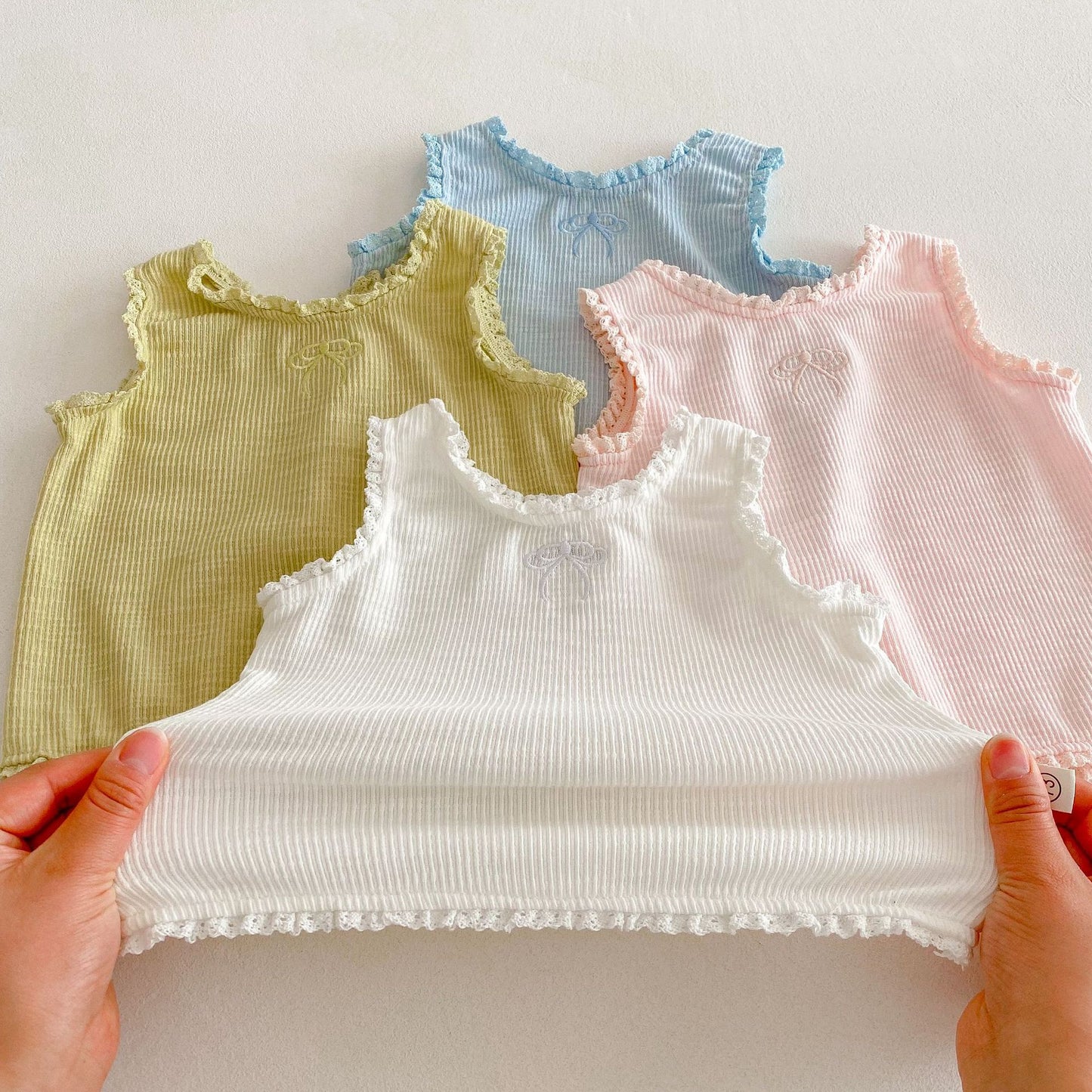 Summer Hot Selling Baby Girls Sleeveless Solid Color Butterfly-bow Embroidered Vest and Plain Shorts Clothing Set, MyKids-USA®, Baby & Toddler Outfits, MyKids-USA -  -  -  -  -  -  - 