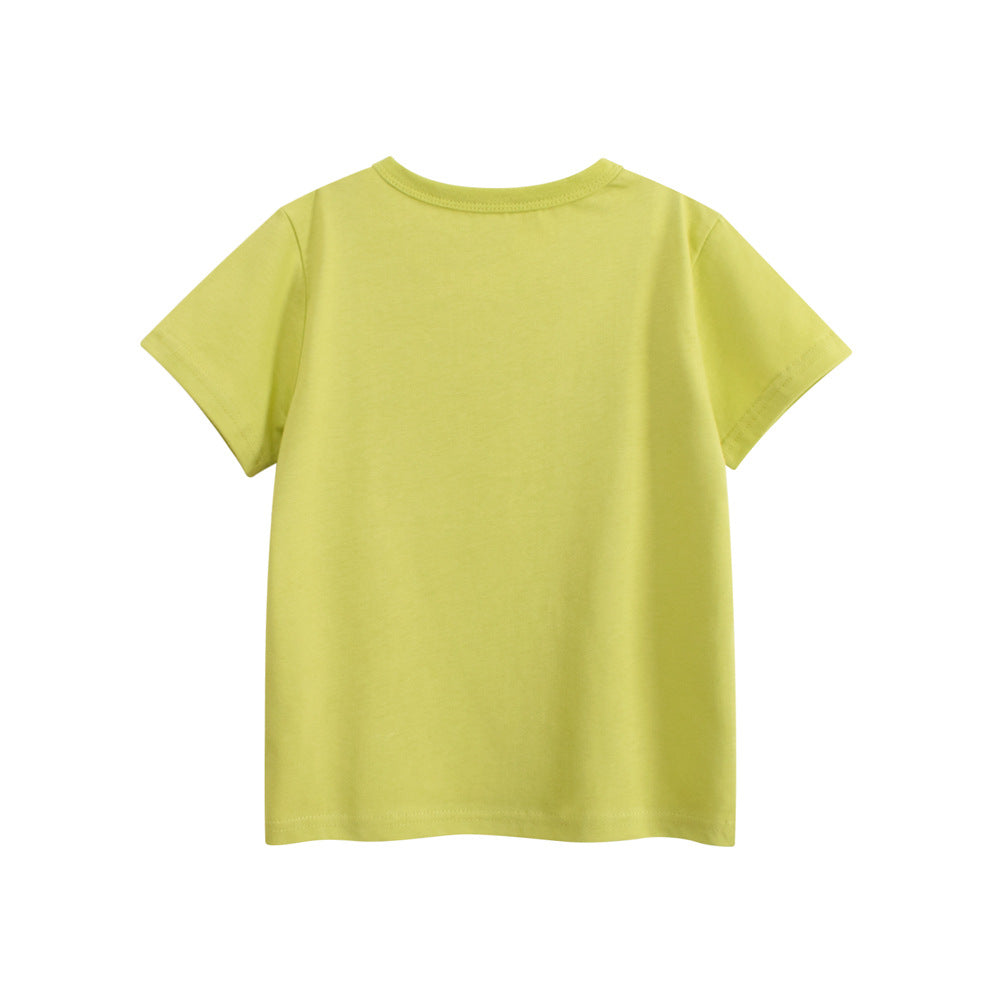 Summer Boys’ Dinosaur Cartoon Pattern T-shirt in European and American Style, MyKids-USA®, Baby & Toddler Tops, MyKids-USA -  -  -  -  -  -  - 