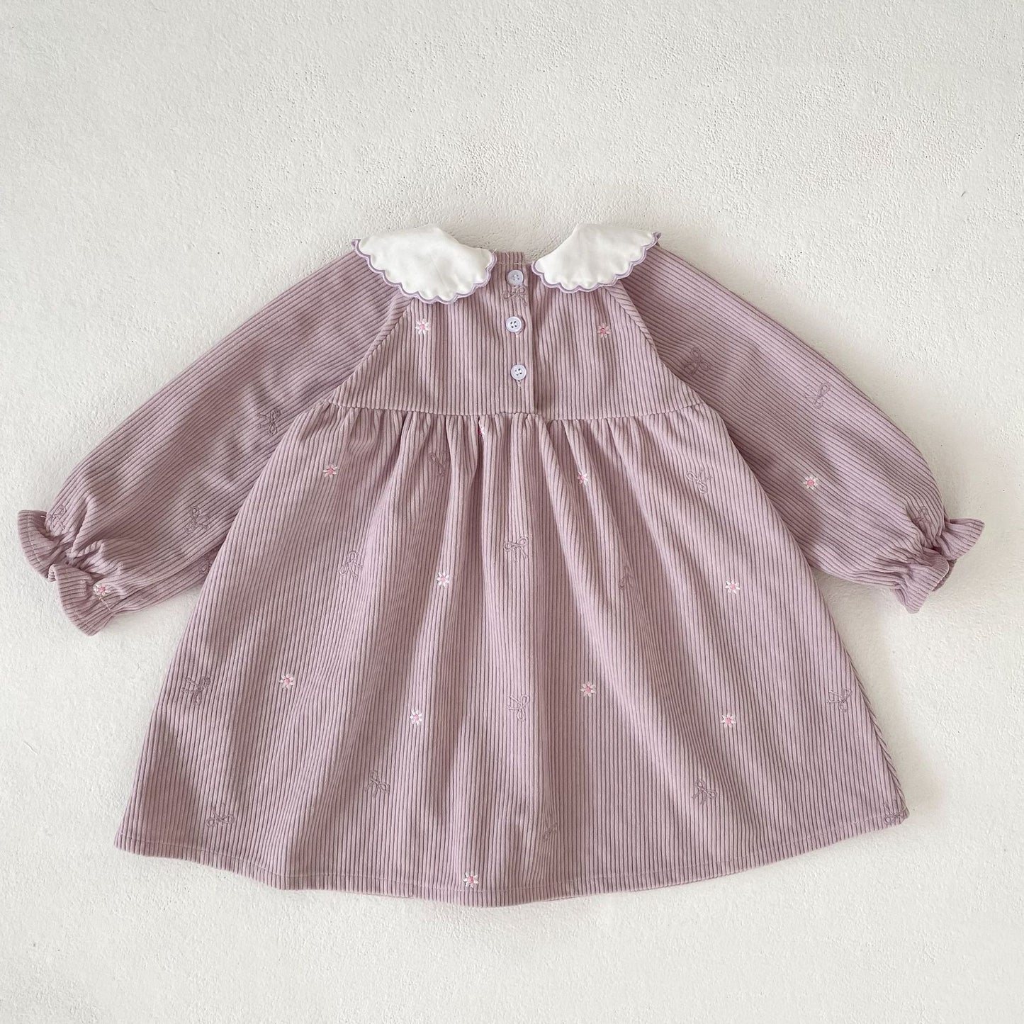 MyKids-USA® Autumn Embroidery Pattern Baby Kids Girls Princess Long Sleeves Dress