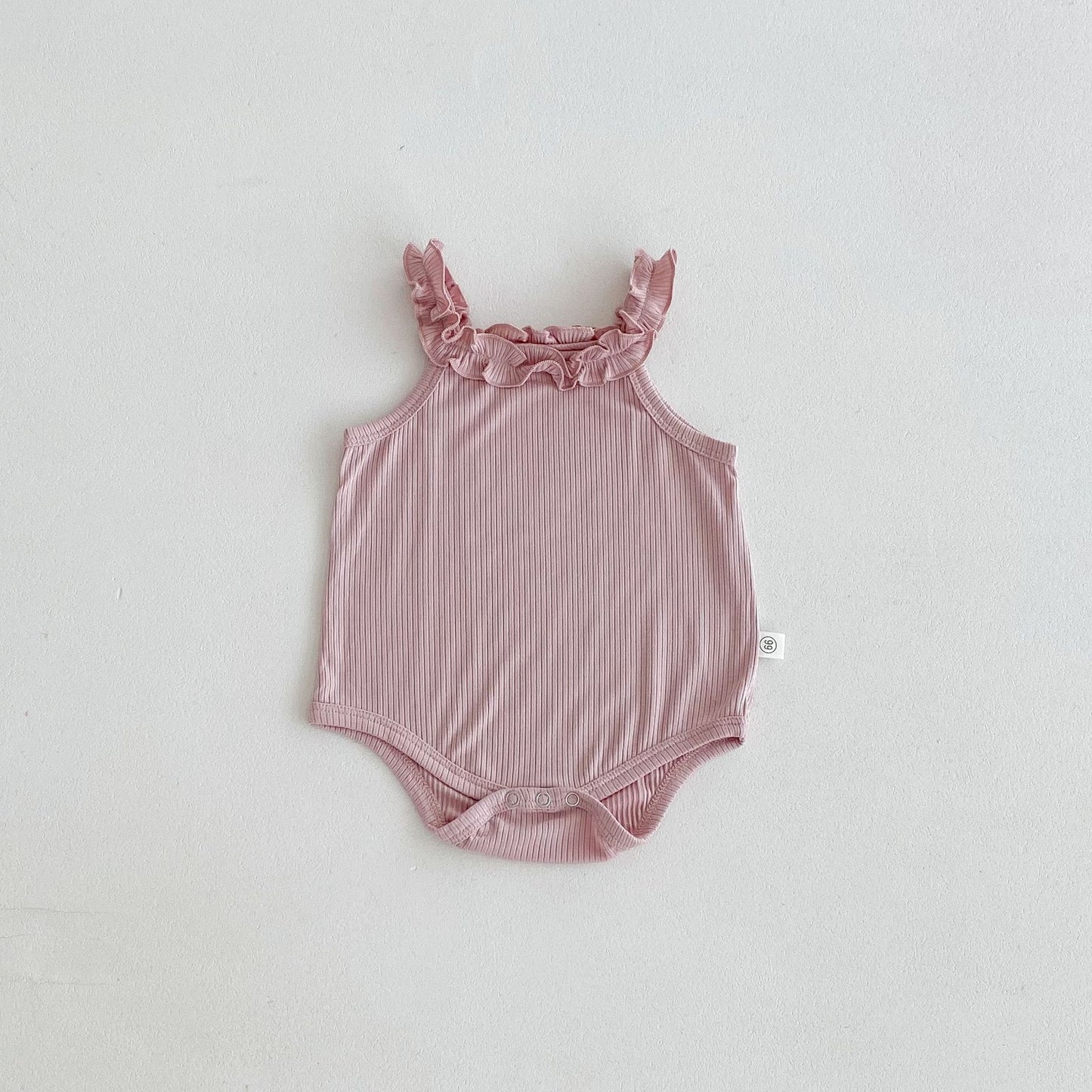 Summer Arrival Baby Girls Sleeveless Solid Color Bodysuit