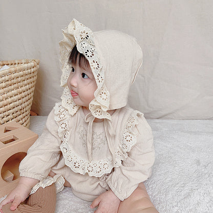 Autumn and Spring Arrival Baby Girls Long Sleeves Flowers Pattern Lace Trim Onesies, MyKids-USA®, Baby One-Pieces, MyKids-USA -  -  -  -  -  -  - 