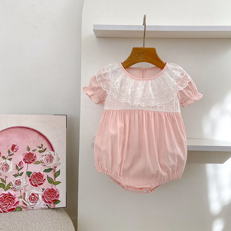 Summer Baby Girls Color Patchwork Flowers Pattern Short-sleeved Onesies and Dress – Princess Sister Matching Set, MyKids-USA®, Baby & Children's Outfits, MyKids-USA -  -  -  -  -  -  - .