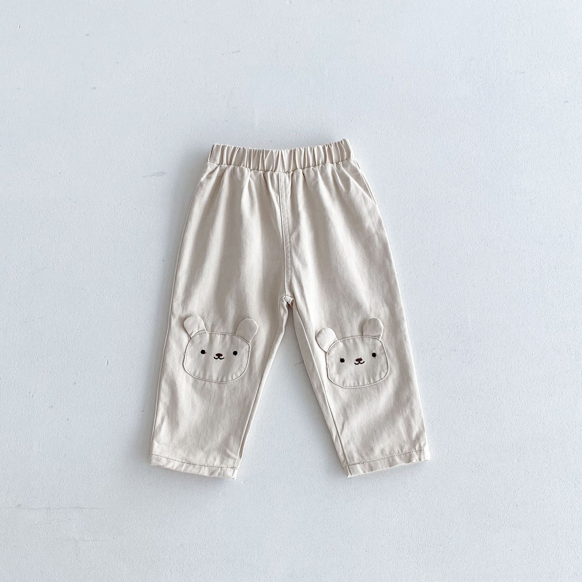 Arrival Autumn Baby Kids Unisex Cartoon Teddy Bear Pattern Casual Pants, MyKids-USA®, Trousers, MyKids-USA - Size/Age - 73 (6-9M) - Color - Beige -  -  - TR2509222342-A
