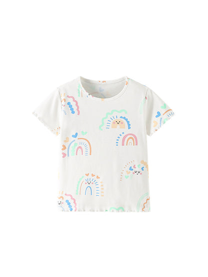 Summer Girls’ Cartoon Pattern T-shirt in European and American Style, MyKids-USA®, T-Shirts, MyKids-USA -  -  -  -  -  -  - .