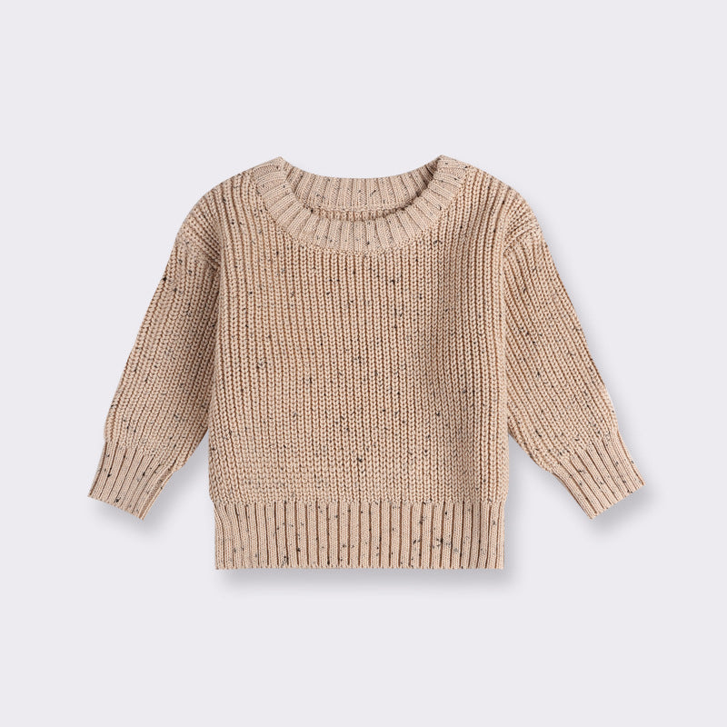 Arrival Autumn Kids Long Sleeves Dots Pattern Pullover and Pants Knitted Clothes