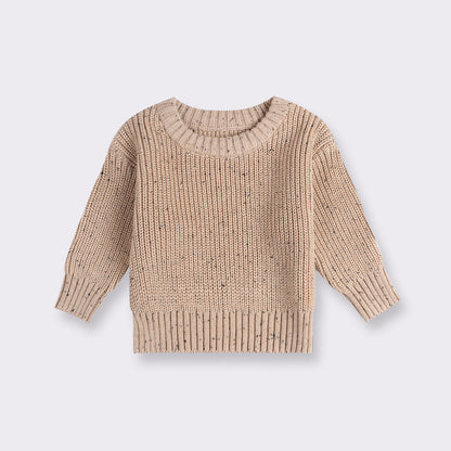 Arrival Autumn Kids Long Sleeves Dots Pattern Pullover and Pants Knitted Clothes
