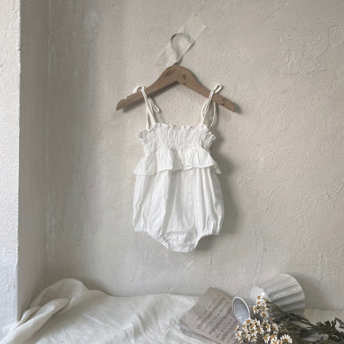Summer Arrival Baby Girls Sleeveless Jacquard Pattern Bodysuit