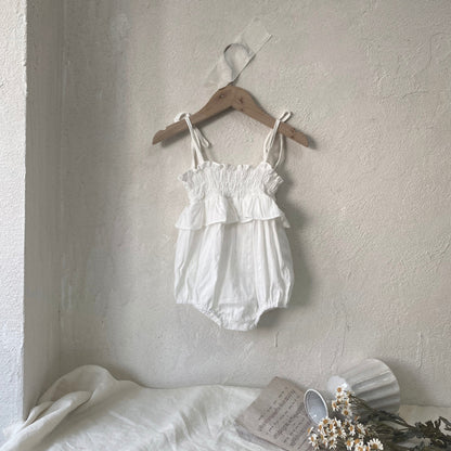 Summer Arrival Baby Girls Sleeveless Jacquard Pattern Bodysuit