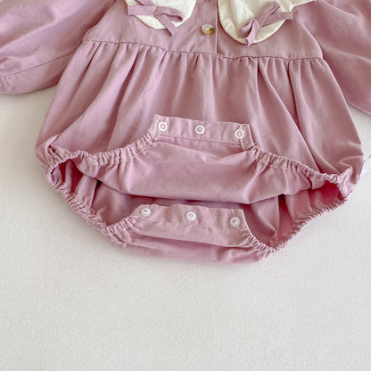 Autumn Baby Kids Girls Butterfly-bows Pattern Long-sleeved Purple Onesies and Dress – Princess Sister Matching Set, MyKids-USA®, Baby & Toddler Dresses, MyKids-USA -  -  -  -  -  -  - 