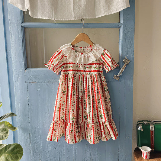 Summer Arrival Baby Girls Short Sleeves Animals and Fruits Cartoon Pattern Dress, MyKids-USA®, Baby & Children's Dresses, MyKids-USA -  -  -  -  -  -  - .