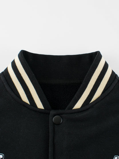 Boys and Girls Letters Pattern Contrast Design Single Breasted Baseball Coat, MyKids-USA®, Baby & Toddler Outerwear, MyKids-USA -  -  -  -  -  -  - 