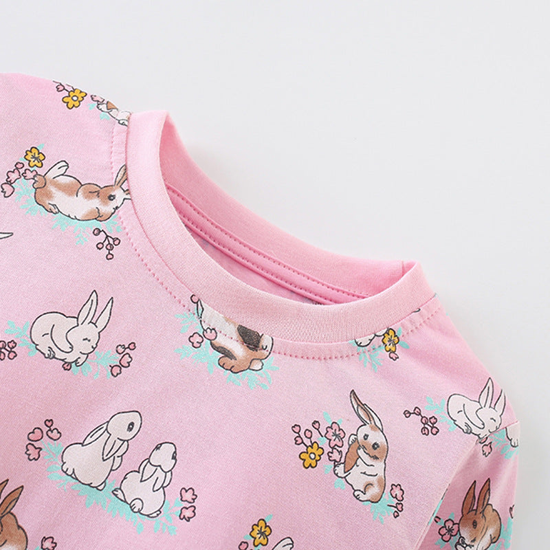 Spring and Autumn Girls Animals Cartoon Pattern Long Sleeves Top and Pants Clothing Set, MyKids-USA®, Baby & Toddler Outfits, MyKids-USA -  -  -  -  -  -  - .