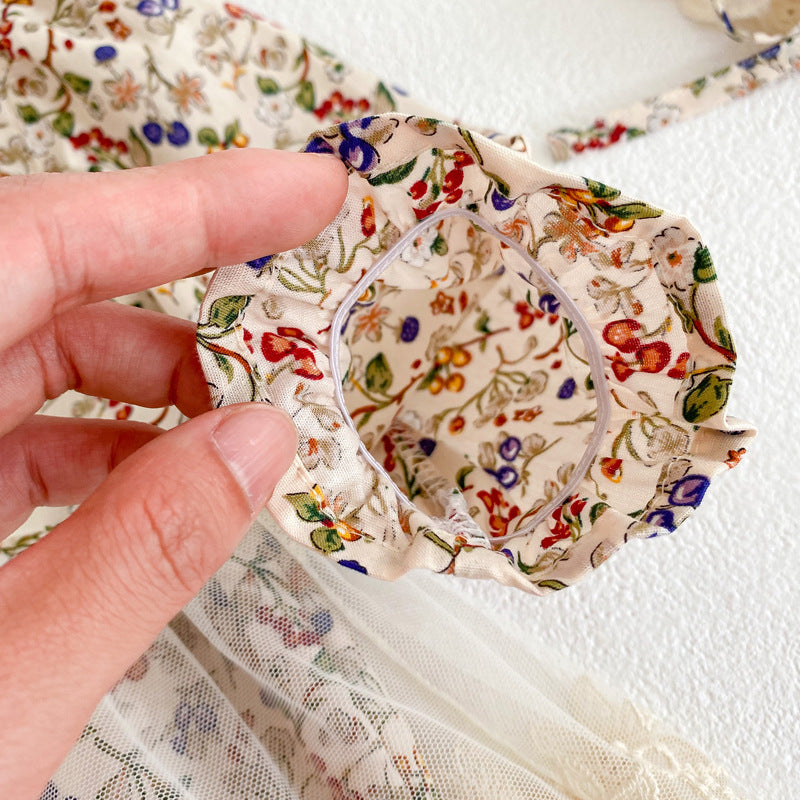 Autumn Arrival Baby Girls Floral Long Sleeves Lace Patchwork Crew Neck Onesies, MyKids-USA®, Bodysuits, MyKids-USA -  -  -  -  -  -  - 