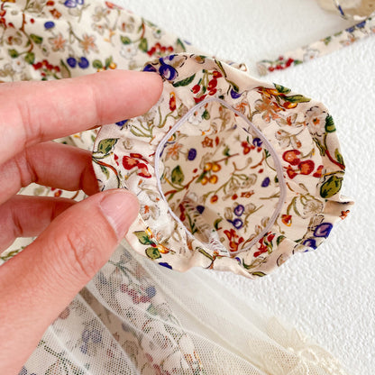 Autumn Arrival Baby Girls Floral Long Sleeves Lace Patchwork Crew Neck Onesies, MyKids-USA®, Bodysuits, MyKids-USA -  -  -  -  -  -  - 