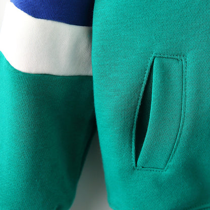 Arrival European and American Style Kids’ Hooded Zip-up Coat with Striped Long Sleeves, MyKids-USA®, Track Jackets, MyKids-USA -  -  -  -  -  -  - 