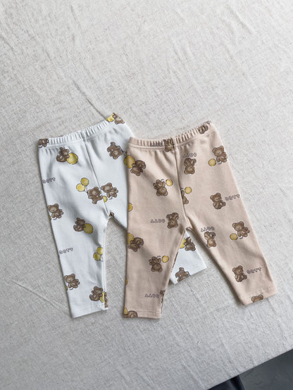 MyKids-USA® Spring and Autumn Baby Kids Long Sleeves Teddy Bear Cartoon Top and Pants Clothing Set