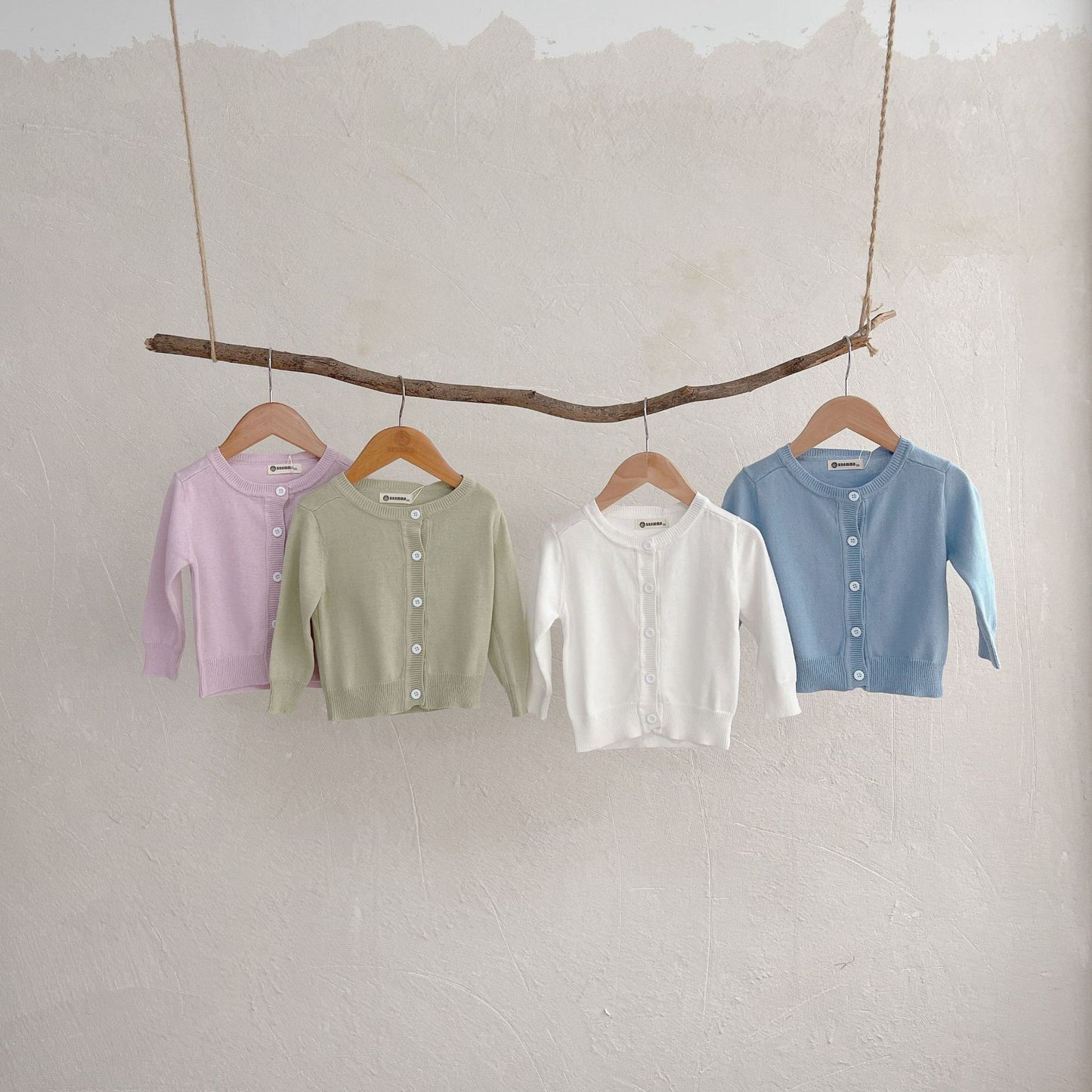 Arrival Summer Baby Kids Unisex Solid Color Knitted Thin Cardigan