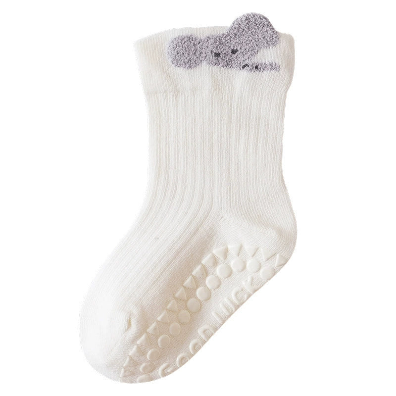 Autumn and Spring Baby Unisex Breathable Simple Letters and Cartoon Pattern Cute Socks, MyKids-USA®, Baby & Toddler Socks & Tights, MyKids-USA - Size/Age - S (0-1Y) - Color - White -  -  - TR2511222314-E