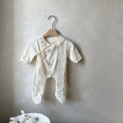 Spring and Summer Arrival Baby Unisex Solid Color Lace Long Sleeves Rompers, MyKids-USA®, Baby One-Pieces, MyKids-USA -  -  -  -  -  -  - .