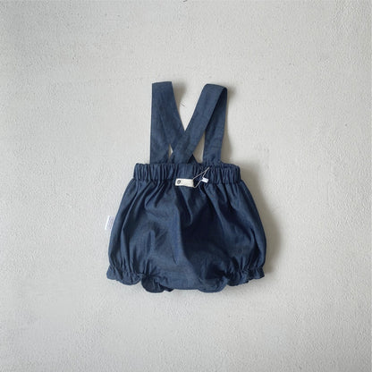 MyKids-USA® Summer Arrival Baby Sleeveless Woven Strap Overalls