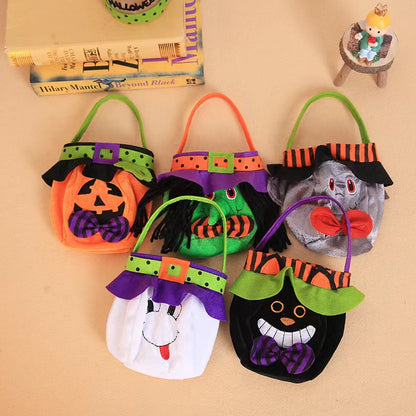 Halloween Witch Pumpkin Tote Bag Children’s Festival Candy Bag Decorative Props