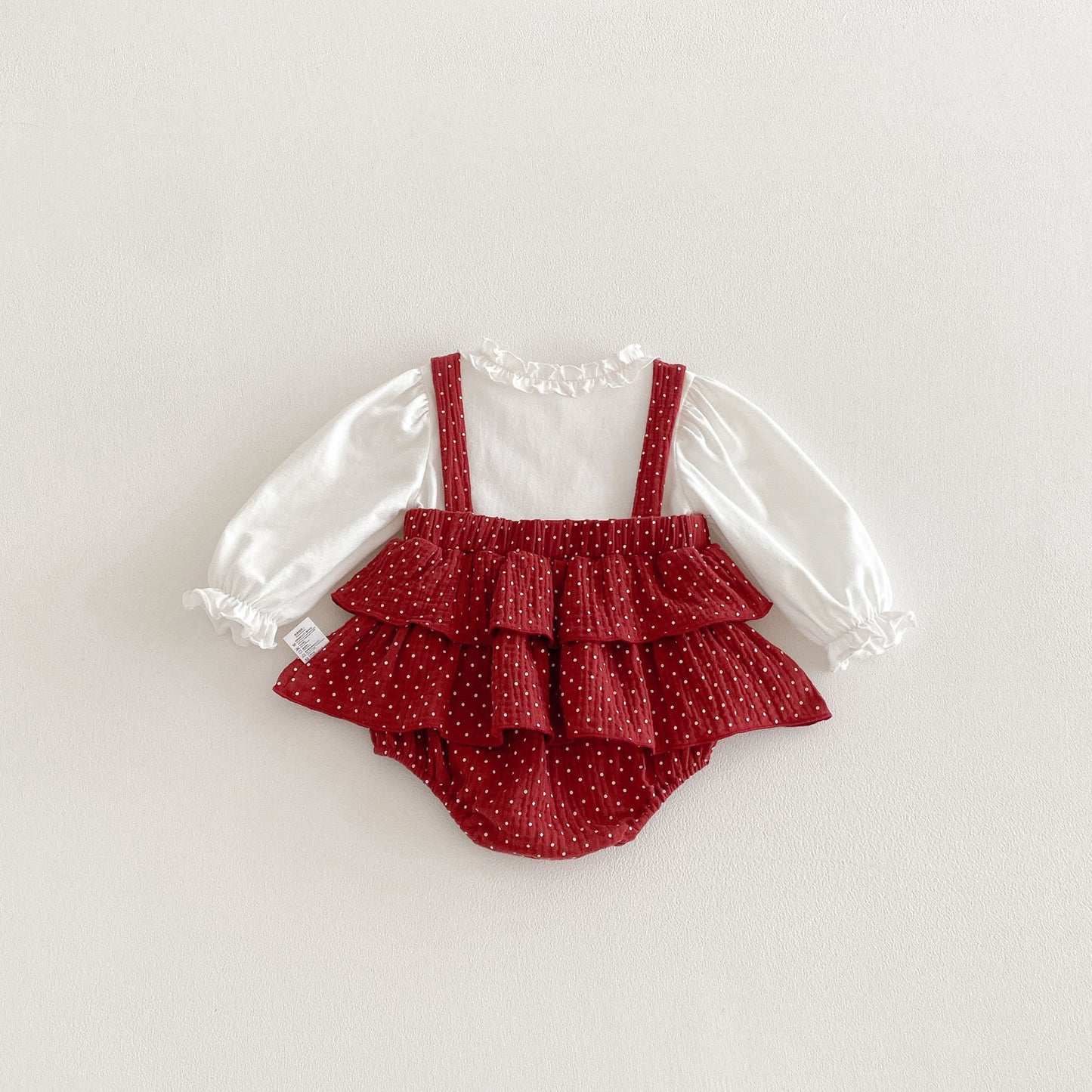 Spring Arrival Baby Girls Long Sleeves Ruffle Neck Color Patchwork Bodysuit, MyKids-USA®, Baby One-Pieces, MyKids-USA -  -  -  -  -  -  - .