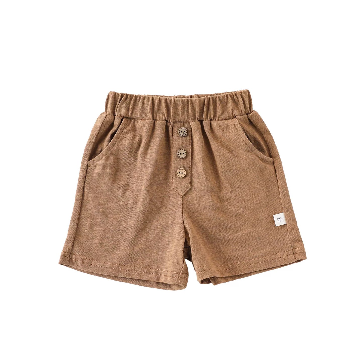 Summer Arrival Kids Unisex Cotton Casual Style Solid Color Shorts, MyKids-USA®, Shorts, MyKids-USA - Size/Age - 73 (6-9M) - Color - Coffee -  -  - TR2504252200-B