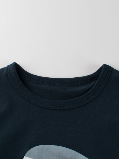 Boys’ Cartoon Baby Shark Pattern T-Shirt In European And American Style, MyKids-USA®, Baby & Toddler Tops, MyKids-USA -  -  -  -  -  -  - 