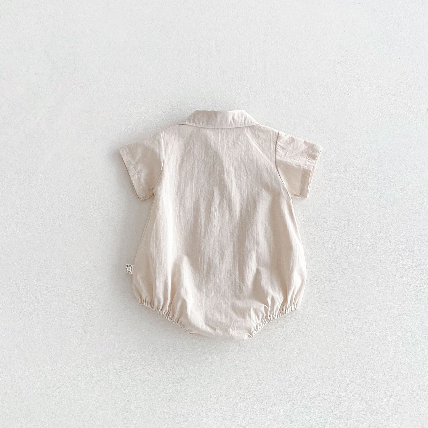 Summer Arrival Baby Boys Short Sleeves Solid Color Turn-down Bodysuit, MyKids-USA®, Bodysuits, MyKids-USA -  -  -  -  -  -  - .