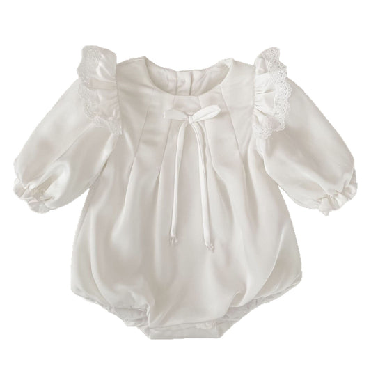 MyKids-USA® Solid Color Baby Kids Girls Princess Long Sleeves Bodysuit