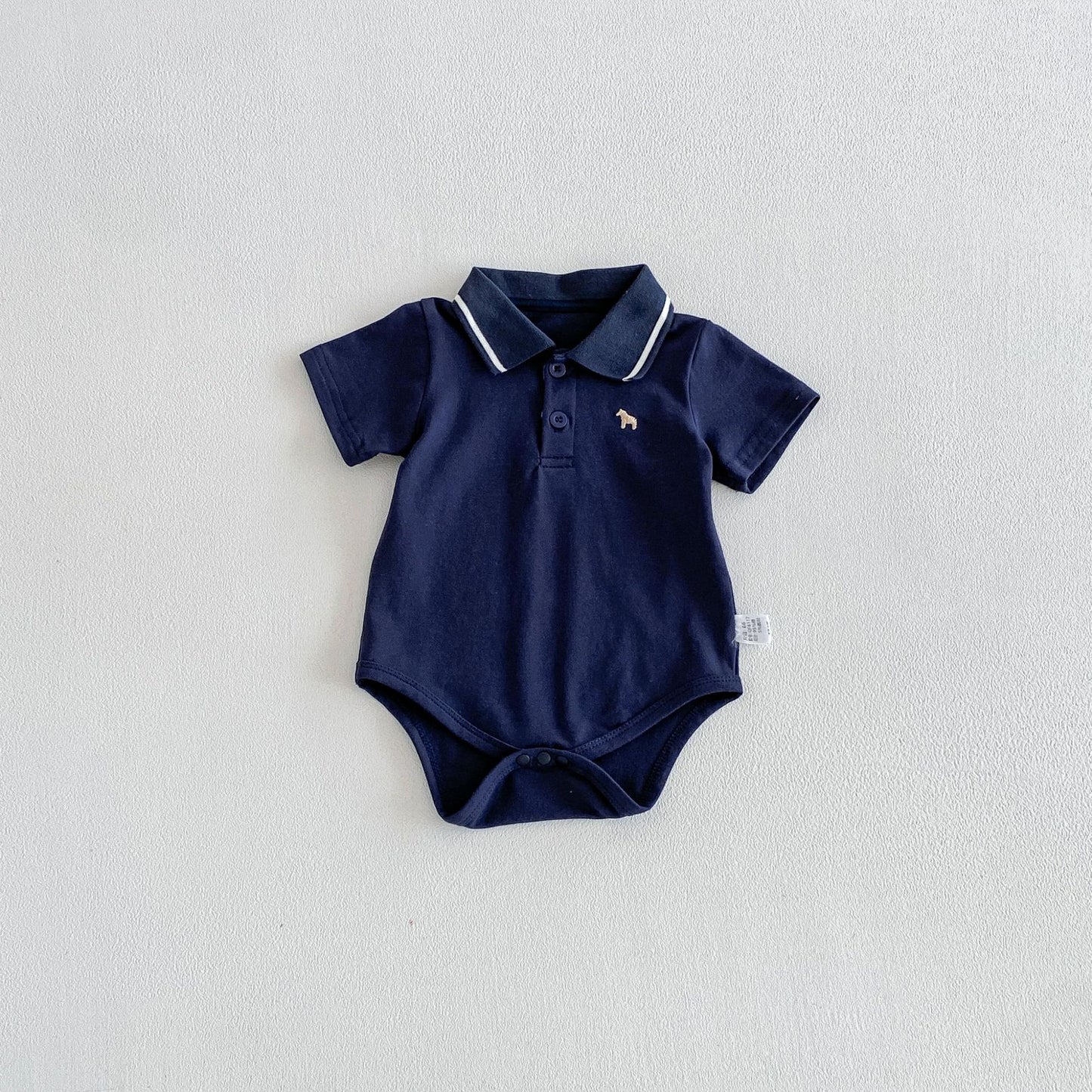 Summer Arrival Baby Boys Short Sleeves Polo Design Bodysuits, MyKids-USA®, Baby & Children's One-Pieces, MyKids-USA - Size/Age - 66 (3-6M) - Color - Blue -  -  - TR2604202141-A.