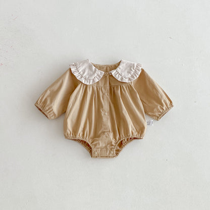 Autumn Arrival Baby Girls Color Patchwork Long-sleeved Onesies and Dress – Princess Sister Matching Set, MyKids-USA®, Baby & Toddler Dresses, MyKids-USA - Size/Age - 66 (3-6M) - Color - Apricot -  -  - TR2510152325-A