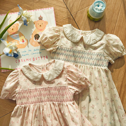 Summer Arrival Baby Girls Short Sleeves Floral Pattern Dress, MyKids-USA®, Baby & Children's Dresses, MyKids-USA -  -  -  -  -  -  - .