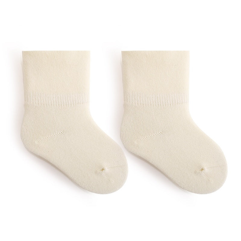 Baby Unisex Solid Color Breathable Mid-Calf Socks