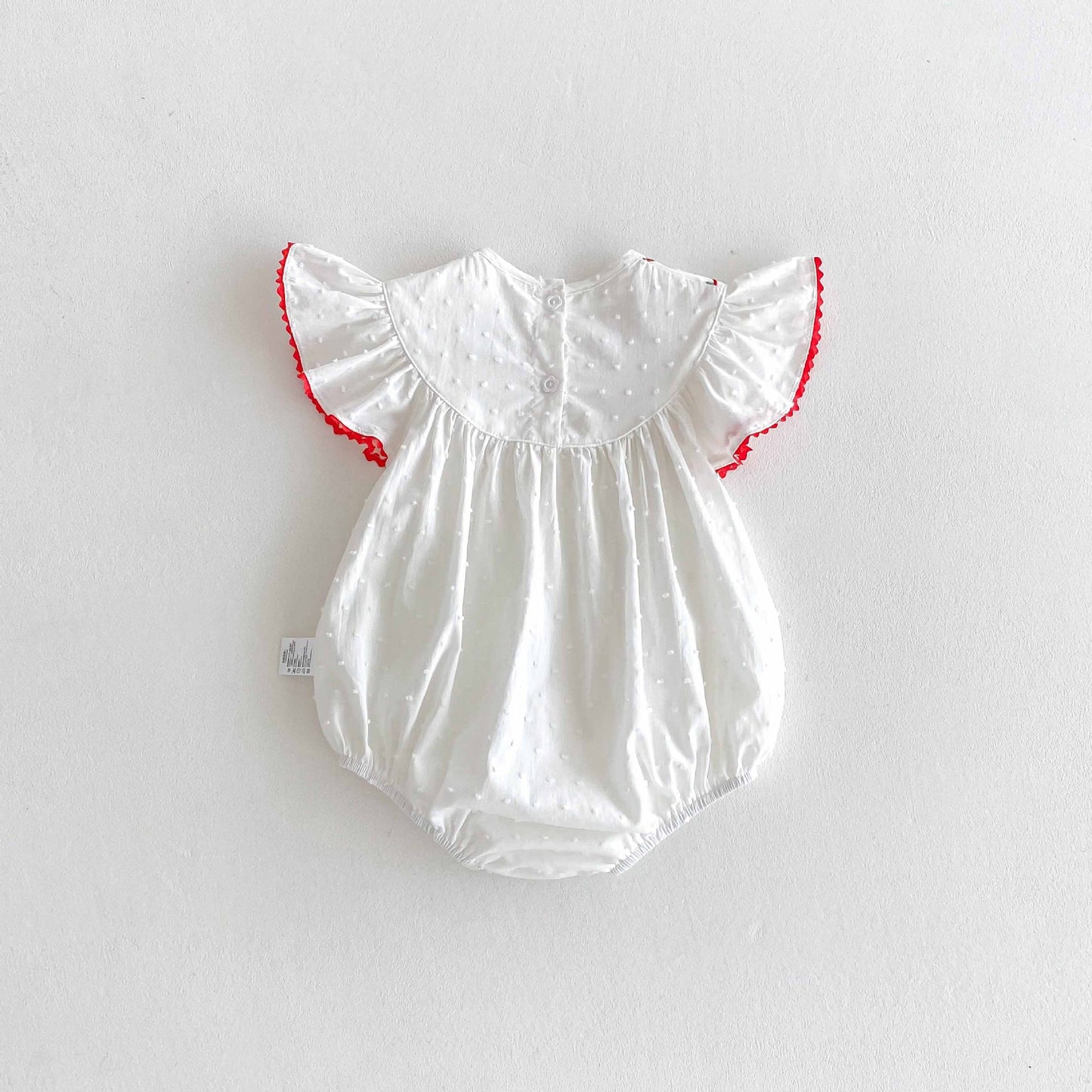 Summer Arrival Baby Girls Cute Fly Sleeves Strawberry Pattern Embroidered Onesies, MyKids-USA®, Baby One-Pieces, MyKids-USA -  -  -  -  -  -  - 