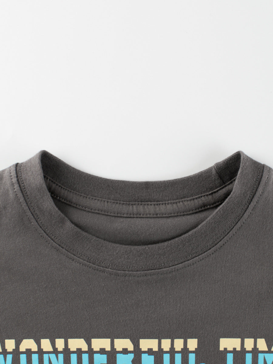 Autumn Arrival Kids Boys Letters Print Crew Neck Long Sleeves Shirt, MyKids-USA®, Baby & Toddler Outerwear, MyKids-USA -  -  -  -  -  -  - 