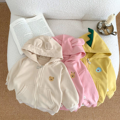 Autumn Arrival Baby Unisex Long Sleeves Cartoon Pattern Logo Hooded Coat, MyKids-USA®, Baby & Toddler Coats & Jackets, MyKids-USA -  -  -  -  -  -  - 