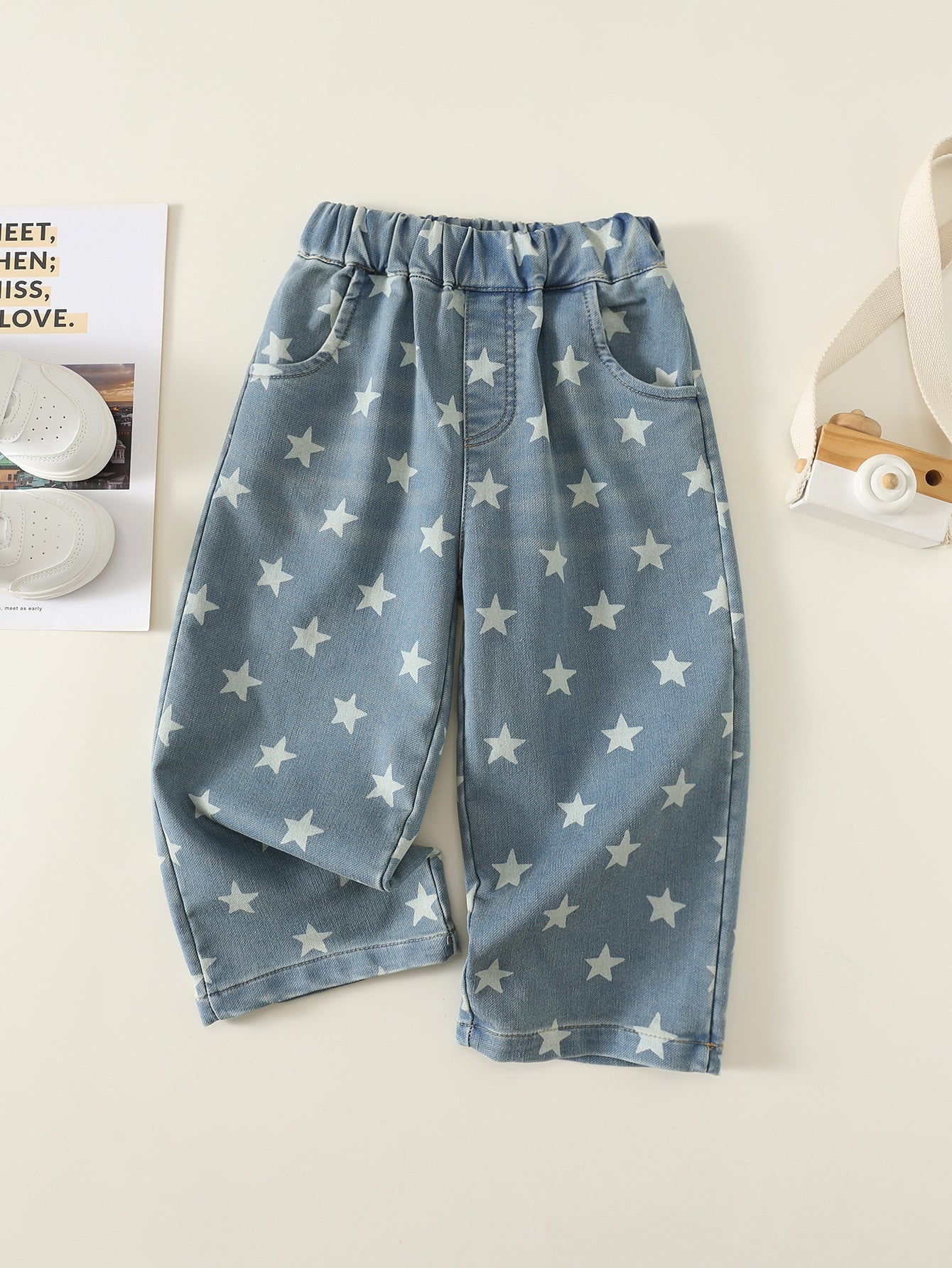 MyKids-USA® Arrival Autumn Girls Stars Pattern Jeans