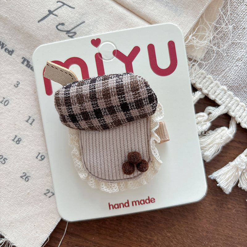 Cartoon Cartoon Cloth Design Hair Clips for Girls – Cute Style Side Hair Accessories, MyKids-USA®, Hair Pins, Claws & Clips, MyKids-USA - Size/Age - Average Size (0-12Y） - Color - Coffee -  -  - TR2602081253-C.