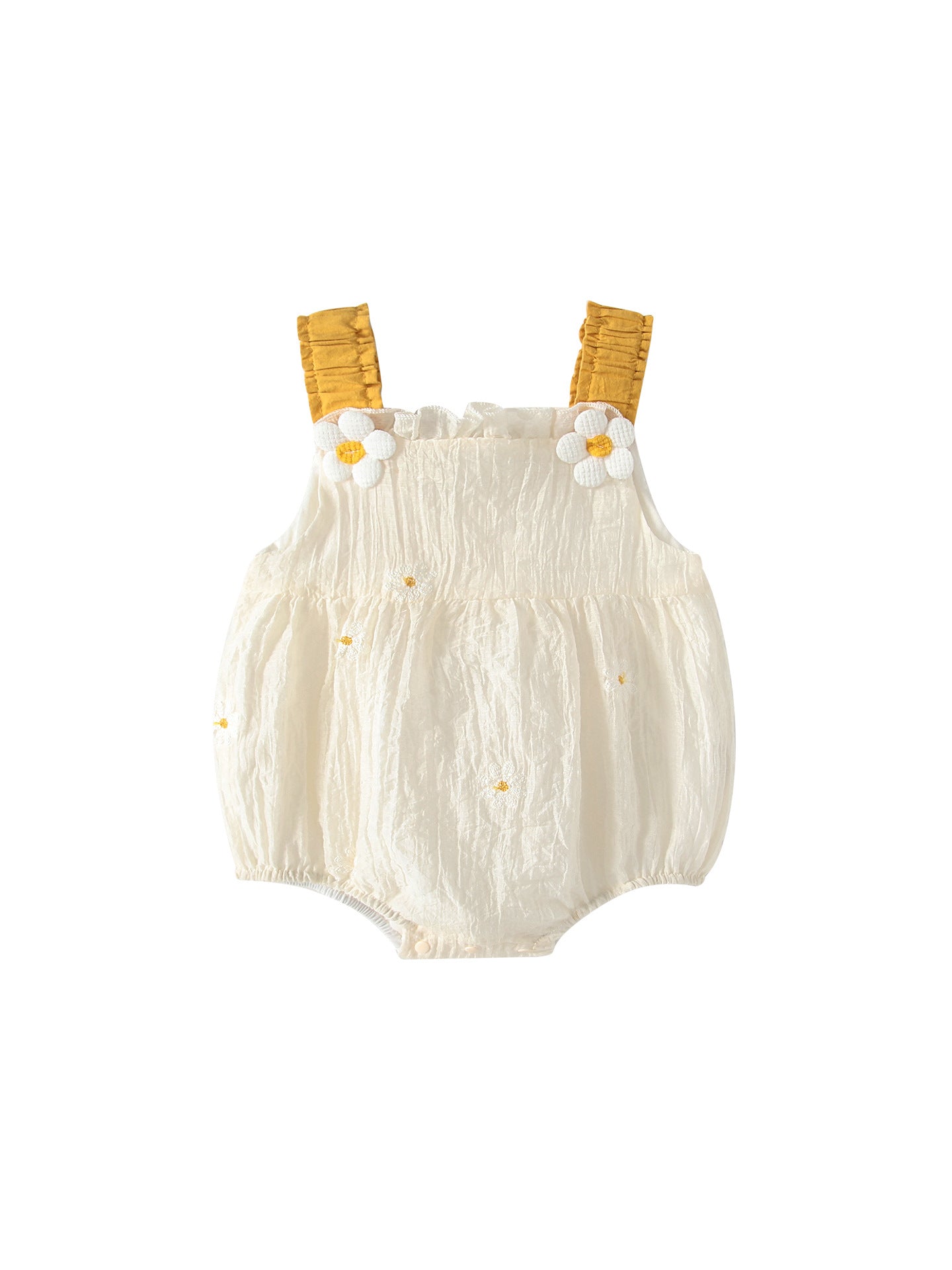 Summer Arrival Baby Girls Sleeveless Floral Pattern Strap Bodysuit, MyKids-USA®, Bodysuits, MyKids-USA -  -  -  -  -  -  - .