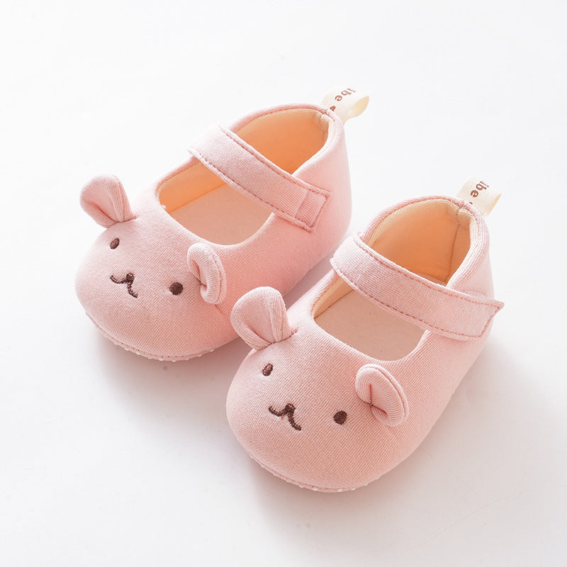 Spring and Autumn Baby Girl Cute Animals Cartoon Pattern Toddler Soft-Sole Walking Shoes, MyKids-USA®, First Steps & Crawlers, MyKids-USA - Size/Age - insole length 11.00 cm - Color - Pink -  -  - TR2509292240-I