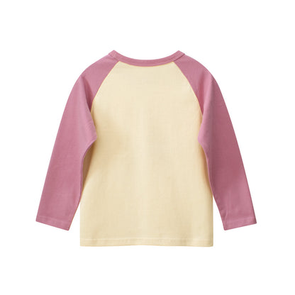 Autumn Baby Kids Girls Letters and Cartoon Print Long Sleeves Crew Neck Color Patchwork Top Shirt, MyKids-USA®, Baby & Toddler Tops, MyKids-USA -  -  -  -  -  -  - 