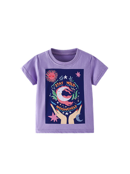 Summer Girls’ Cartoon Pattern T-shirt in European and American Style, MyKids-USA®, T-Shirts, MyKids-USA -  -  -  -  -  -  - .