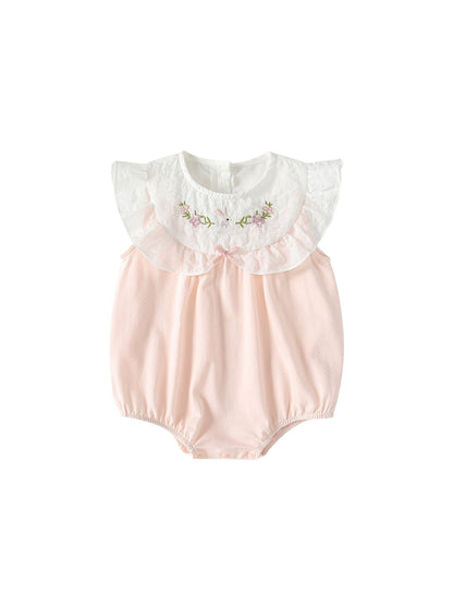 Summer Arrival Baby Girls Sleeveless Flowers Embroidered Pattern Bodysuits, MyKids-USA®, Baby & Children's One-Pieces, MyKids-USA -  -  -  -  -  -  - .