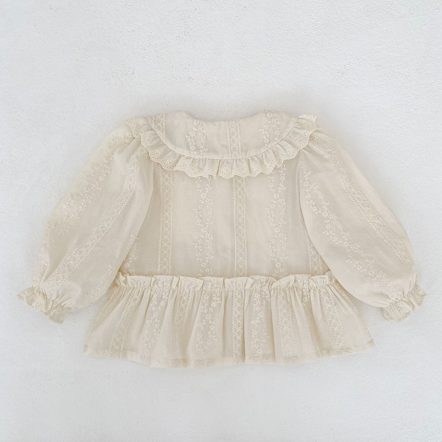 MyKids-USA® Arrival Autumn Baby Kids Girls Long Sleeves Flowers Embroidered Shirt