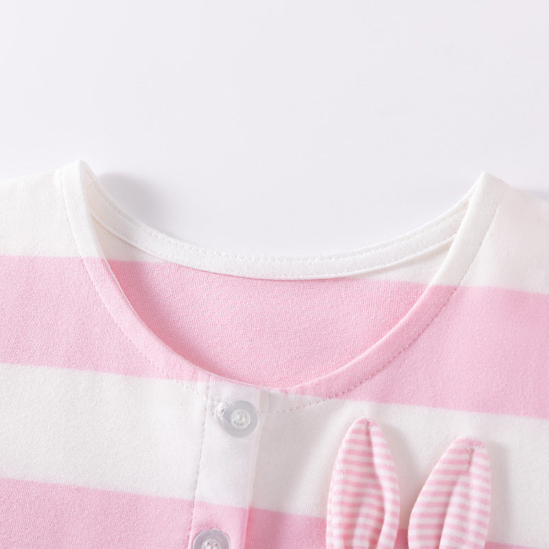 Autumn and Spring Arrival Animals Cartoon Pattern Long Sleeves Striped Dress for Stylish Girls, MyKids-USA®, Baby & Toddler Dresses, MyKids-USA -  -  -  -  -  -  - 