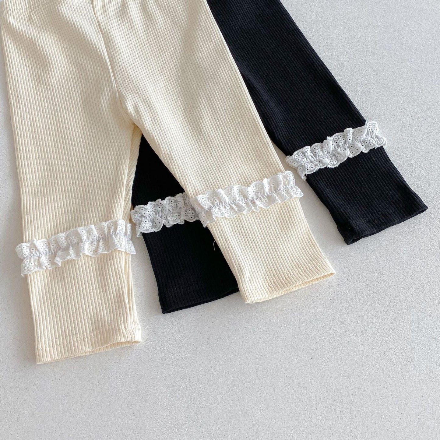 Autumn Arrival Elastic Baby Kids Girls Lace Decorated Pants, MyKids-USA®, Leggings, MyKids-USA -  -  -  -  -  -  - 