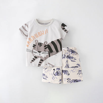 Baby Boy Print Pattern Casual 2023 Fashion Clothing Sets