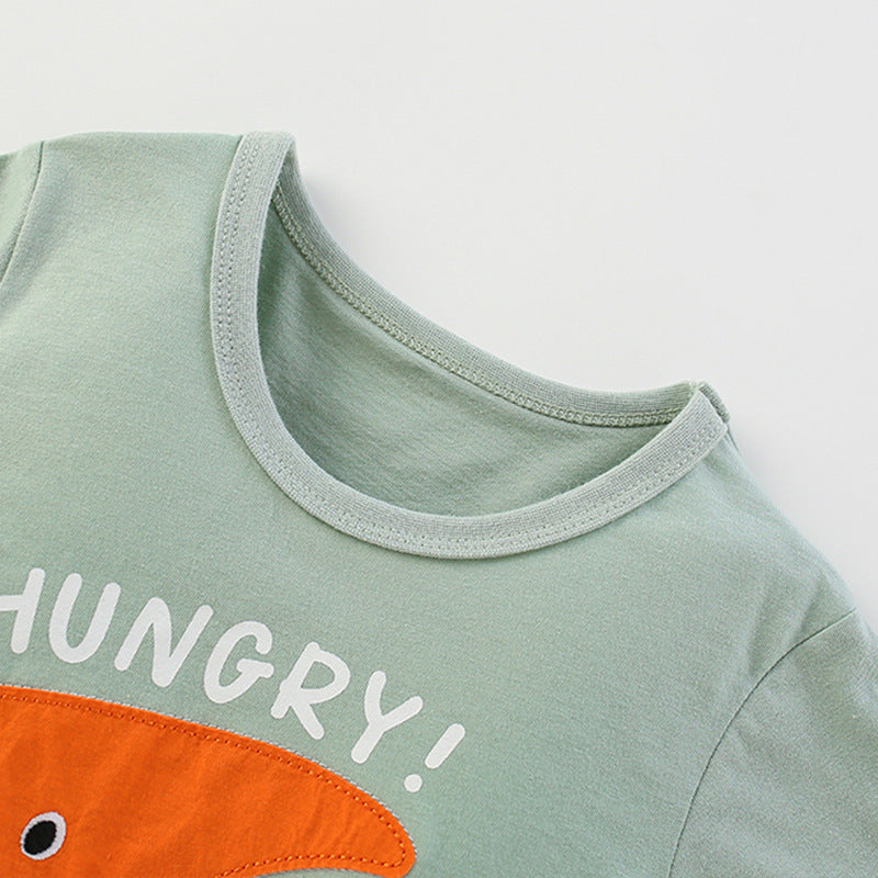 Summer Boys’ Monsters Cartoon Pattern T-shirt in European and American Style, MyKids-USA®, Baby & Toddler Tops, MyKids-USA -  -  -  -  -  -  - 